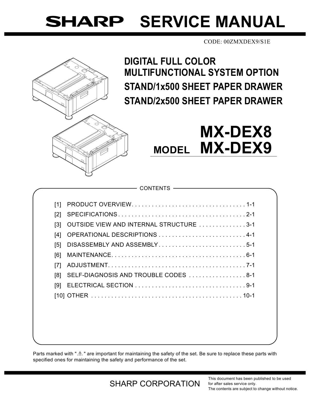 SHARP MX DEX8 DEX9 Service Manual-1